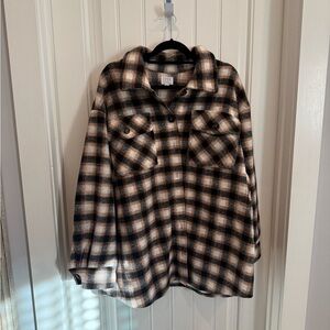 Time and Tru Checkered Coat